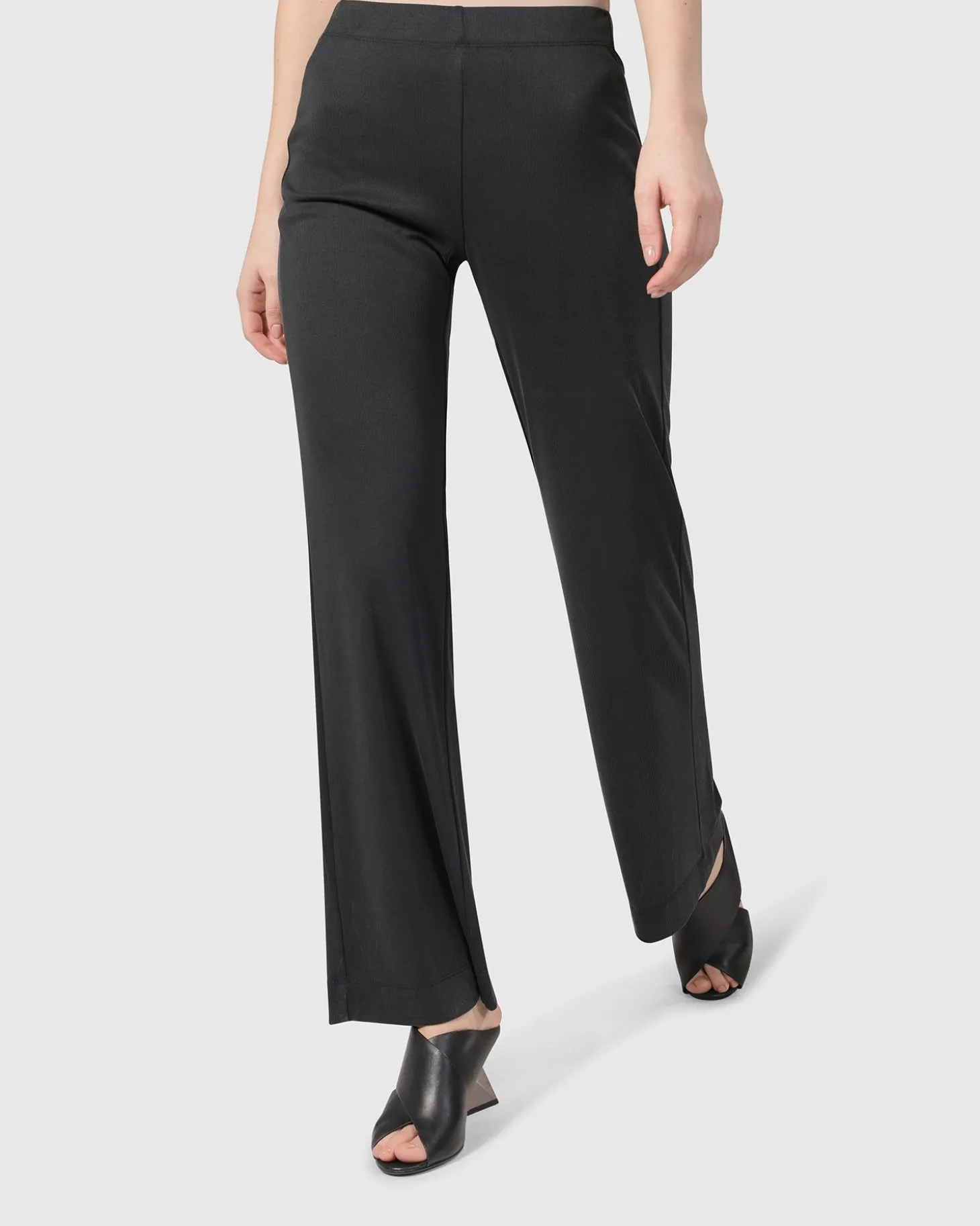 Essential Straight Leg Pants, Charcoal