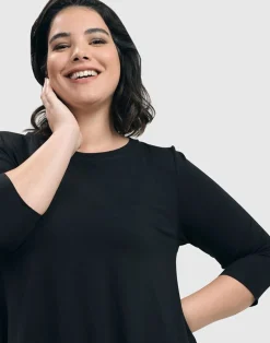 Essential Swing Tunic Top, Black