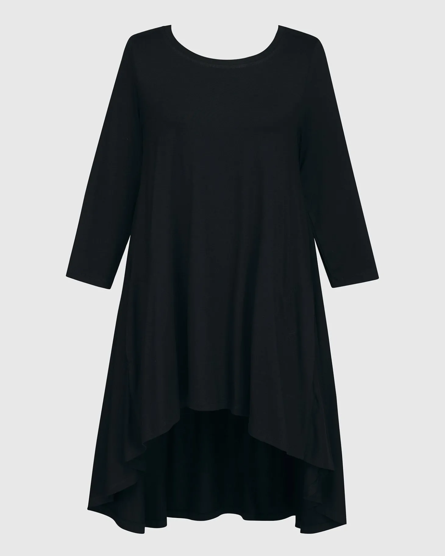 Essential Swing Tunic Top, Black