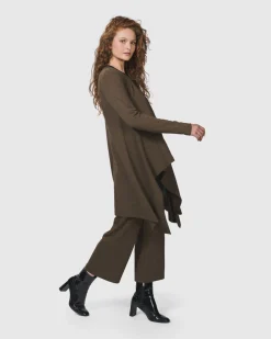 Essential Swing Tunic Top, Brown