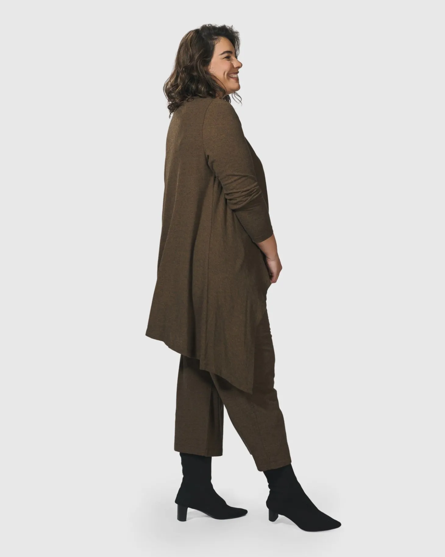 Essential Swing Tunic Top, Brown