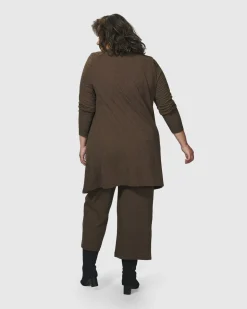 Essential Swing Tunic Top, Brown