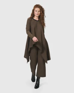 Essential Swing Tunic Top, Brown