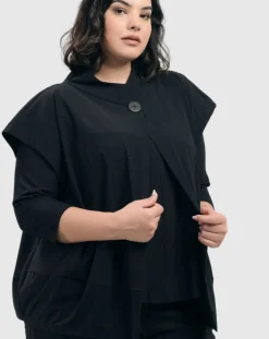 Essential Tekbika Go-To Vest Jacket, Black