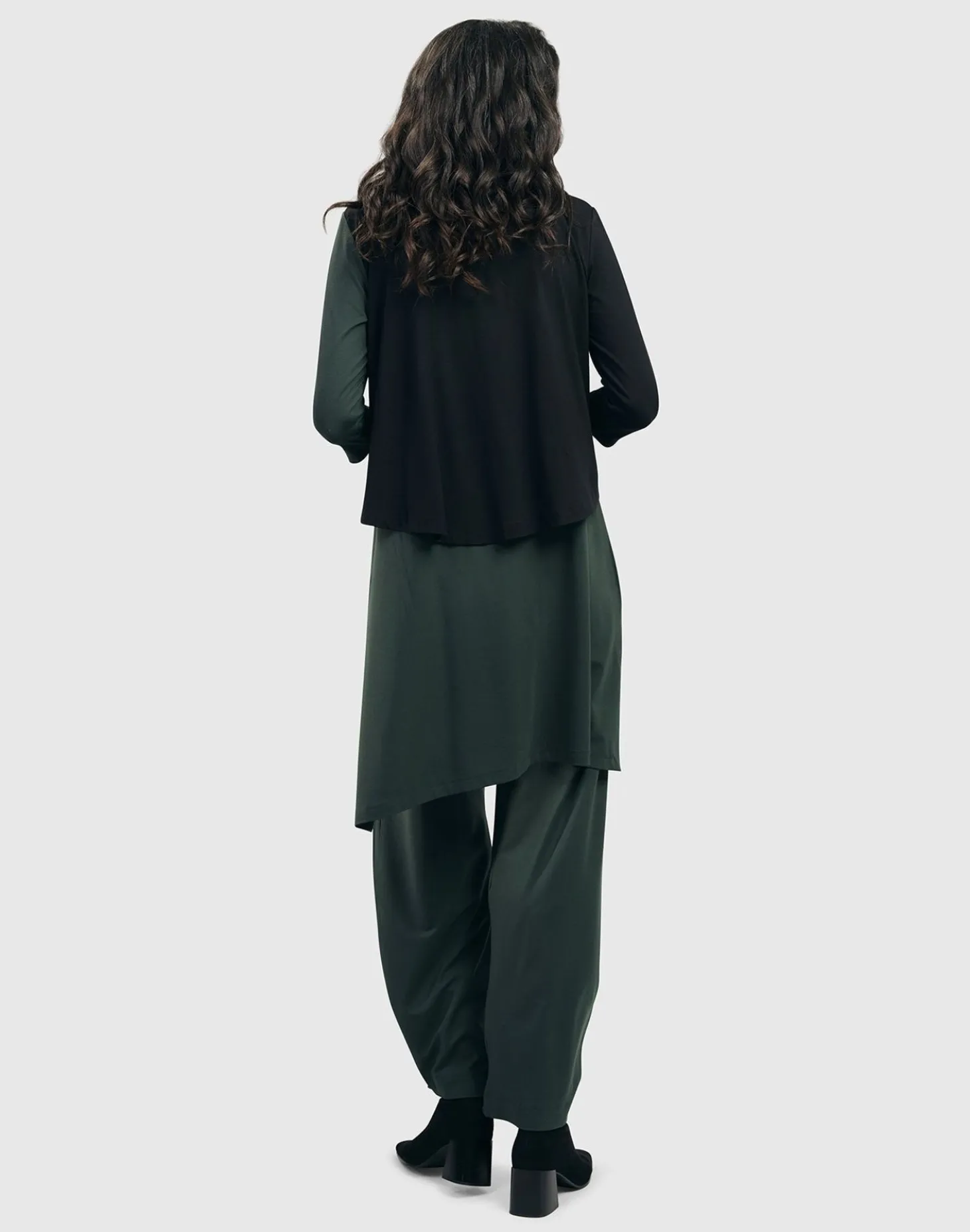 Essential 2-Tone Crop Cardigan, Green