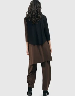 Essential 2-Tone Crop Cardigan, Coffee