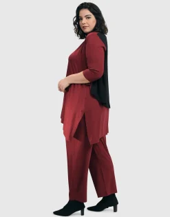 Essential 2-Tone Crop Cardigan, Plum