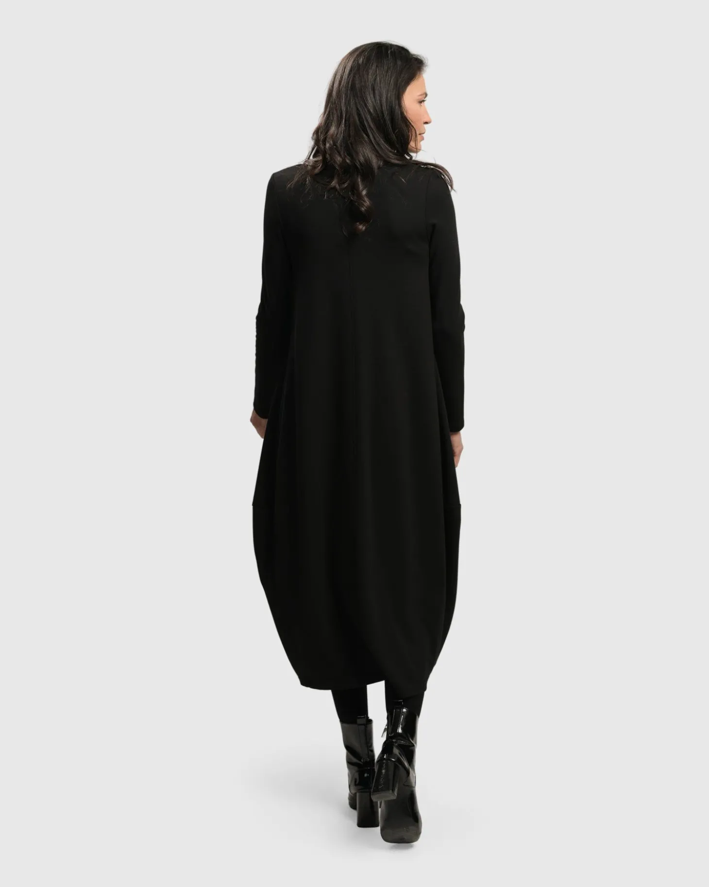 Essential Toned Up Midi Dress, Black