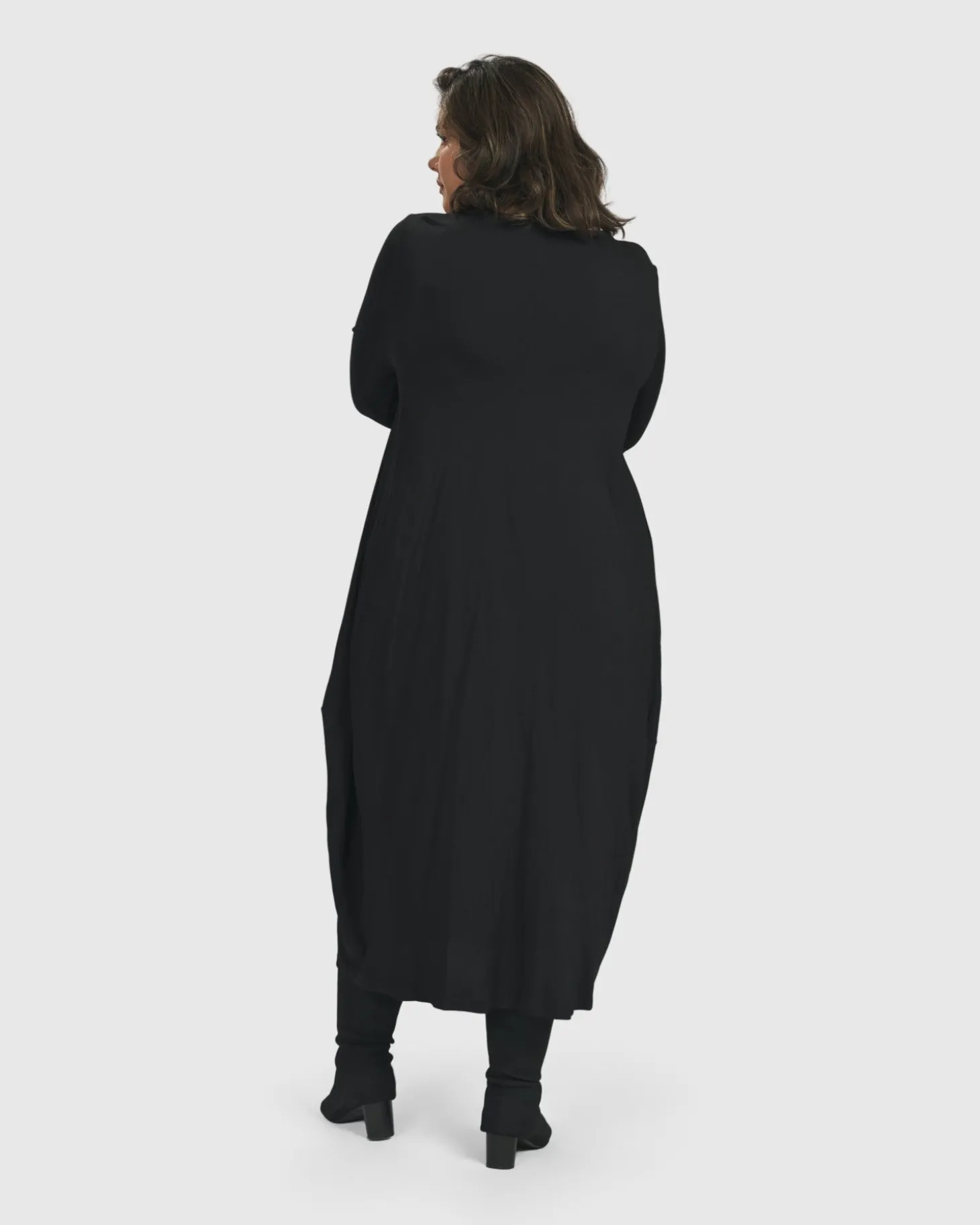 Essential Toned Up Midi Dress, Black