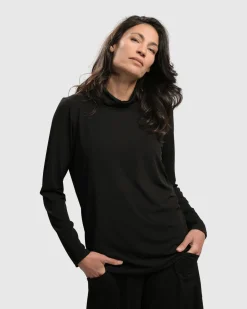 Essential Ultimate Turtleneck Top, Black