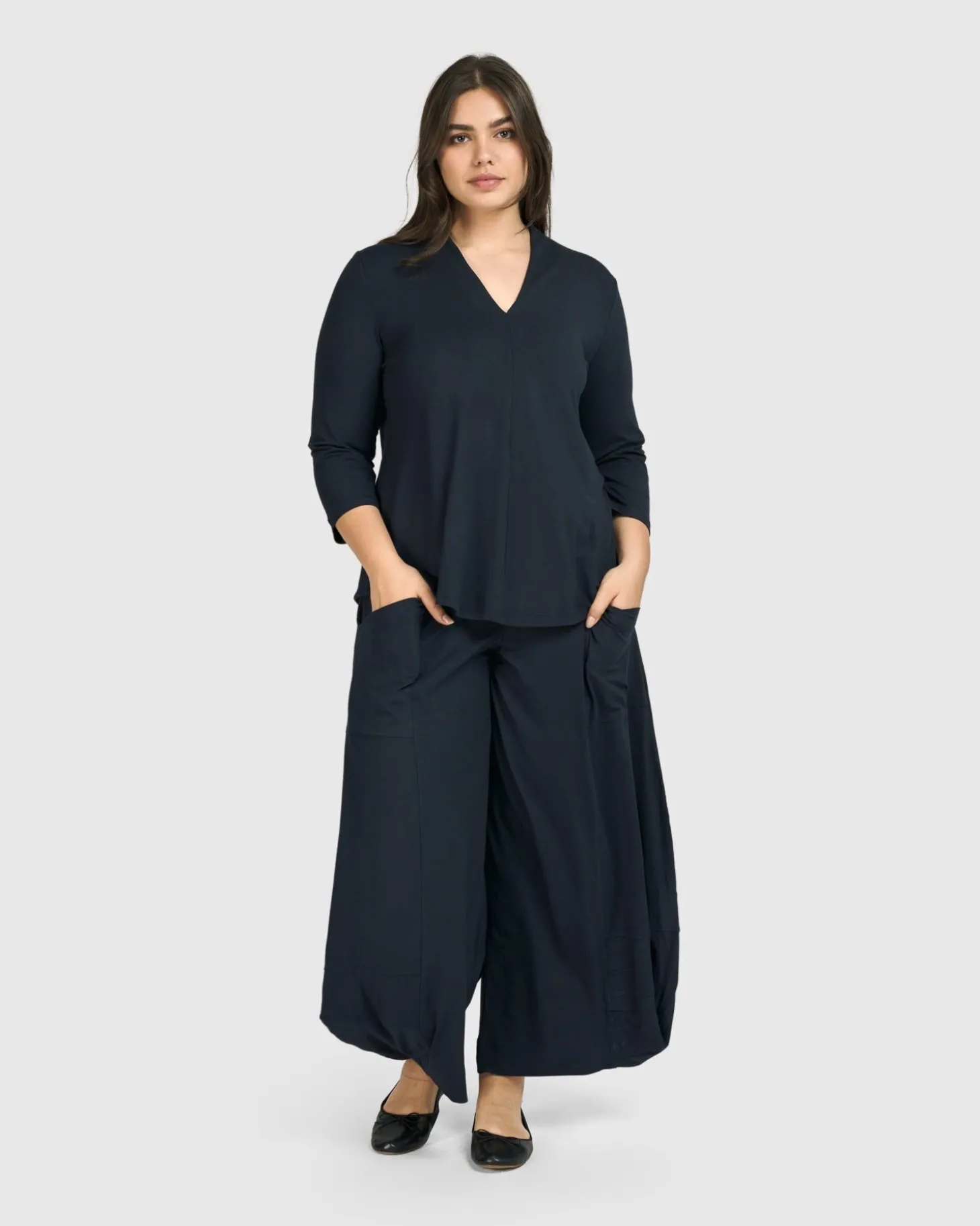 Essential V-Neck Top, Ocean