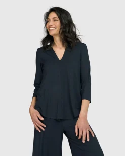 Essential V-Neck Top, Ocean