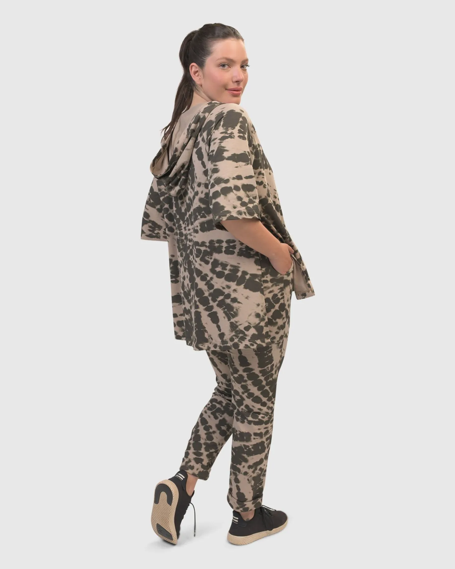 Exhale Jogger Pants, Stone Tie-Dye