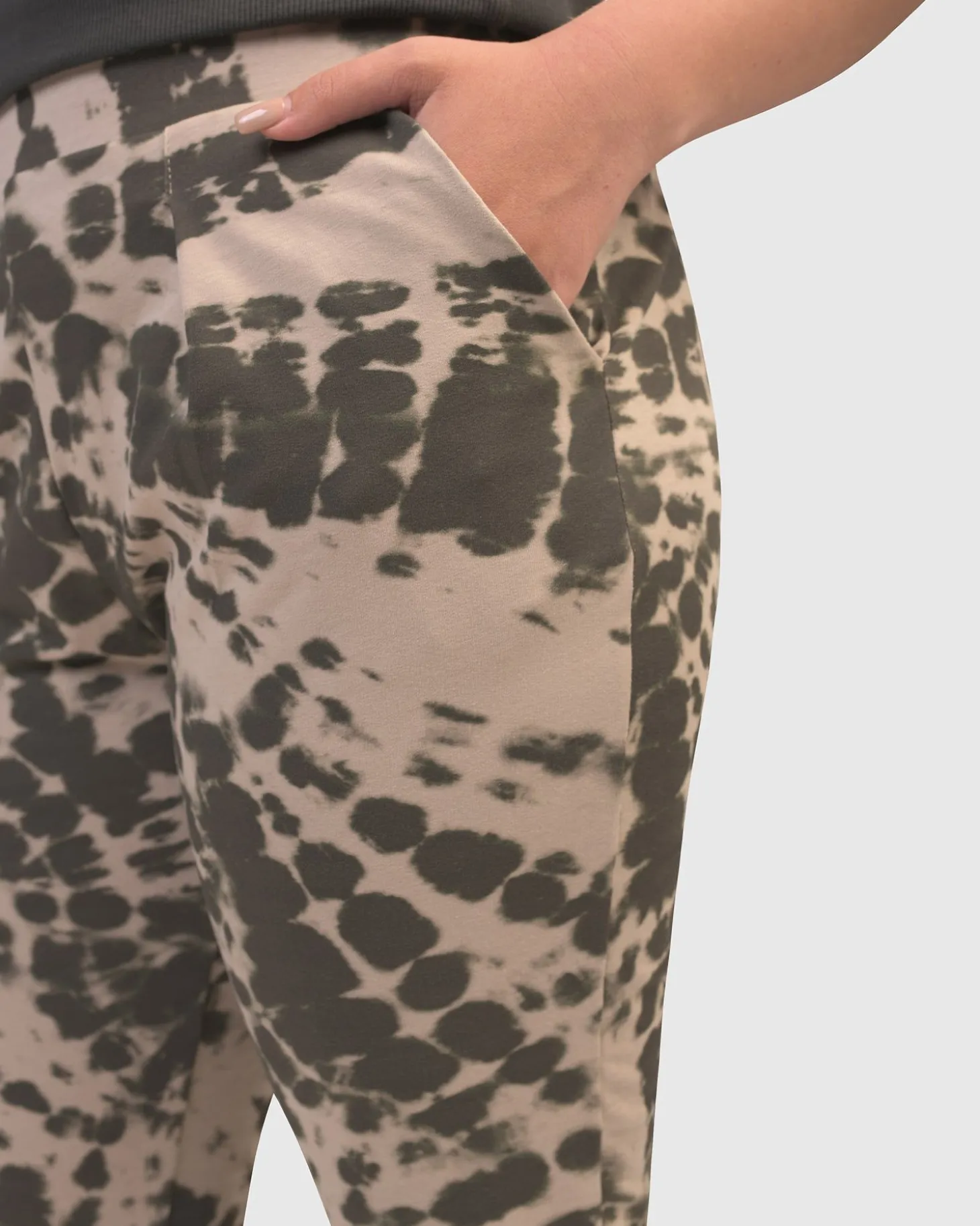 Exhale Jogger Pants, Stone Tie-Dye