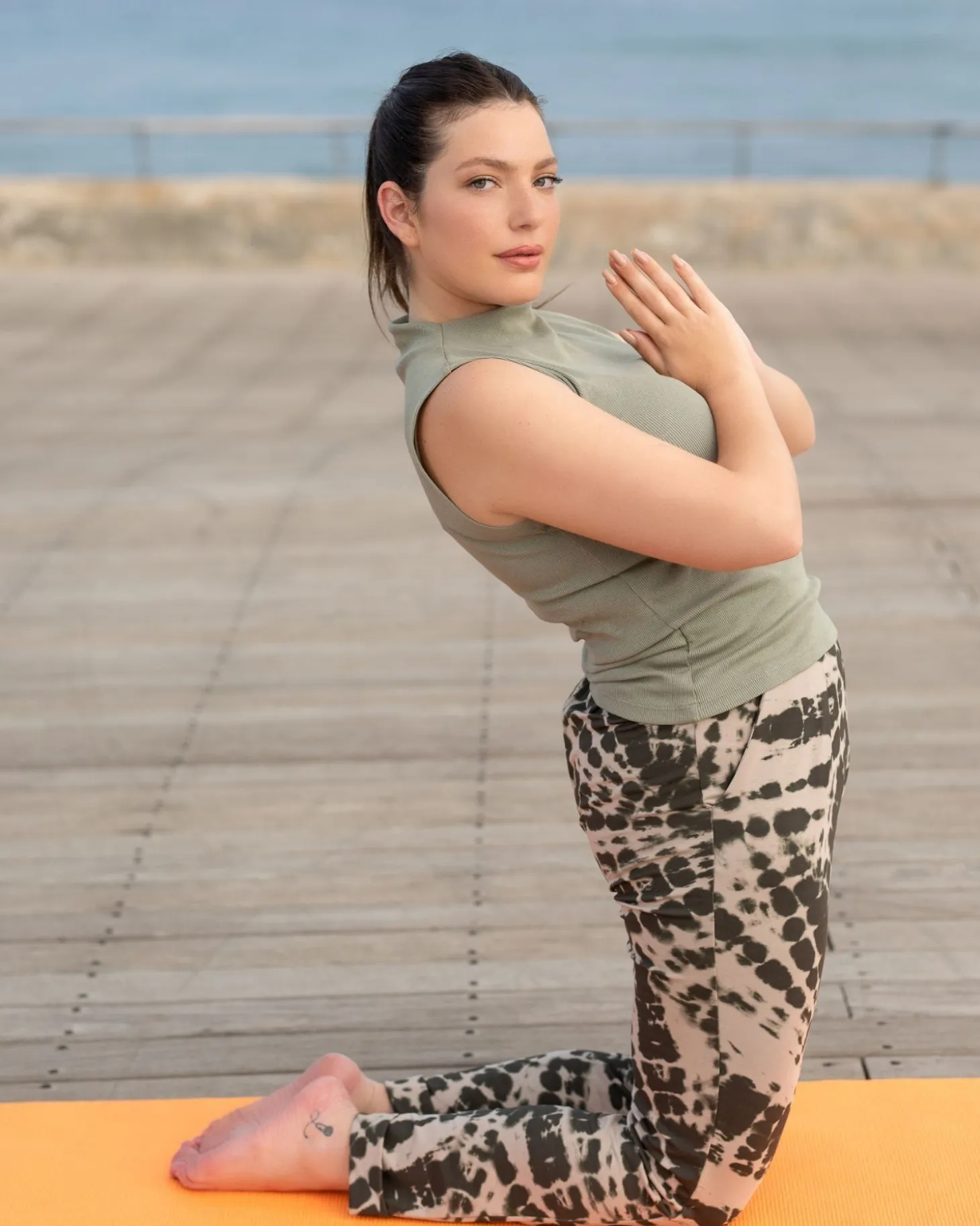 Exhale Jogger Pants, Stone Tie-Dye