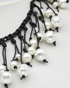Faux Pearl Necklace, Love