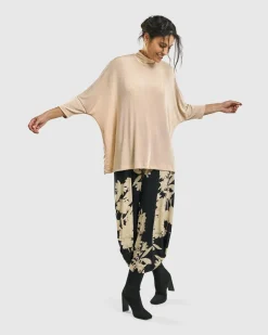 Fawn Mockneck Top, Nude