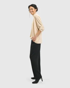 Fawn Mockneck Top, Nude