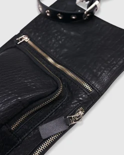 Flat Stash Pouch Bag, Black