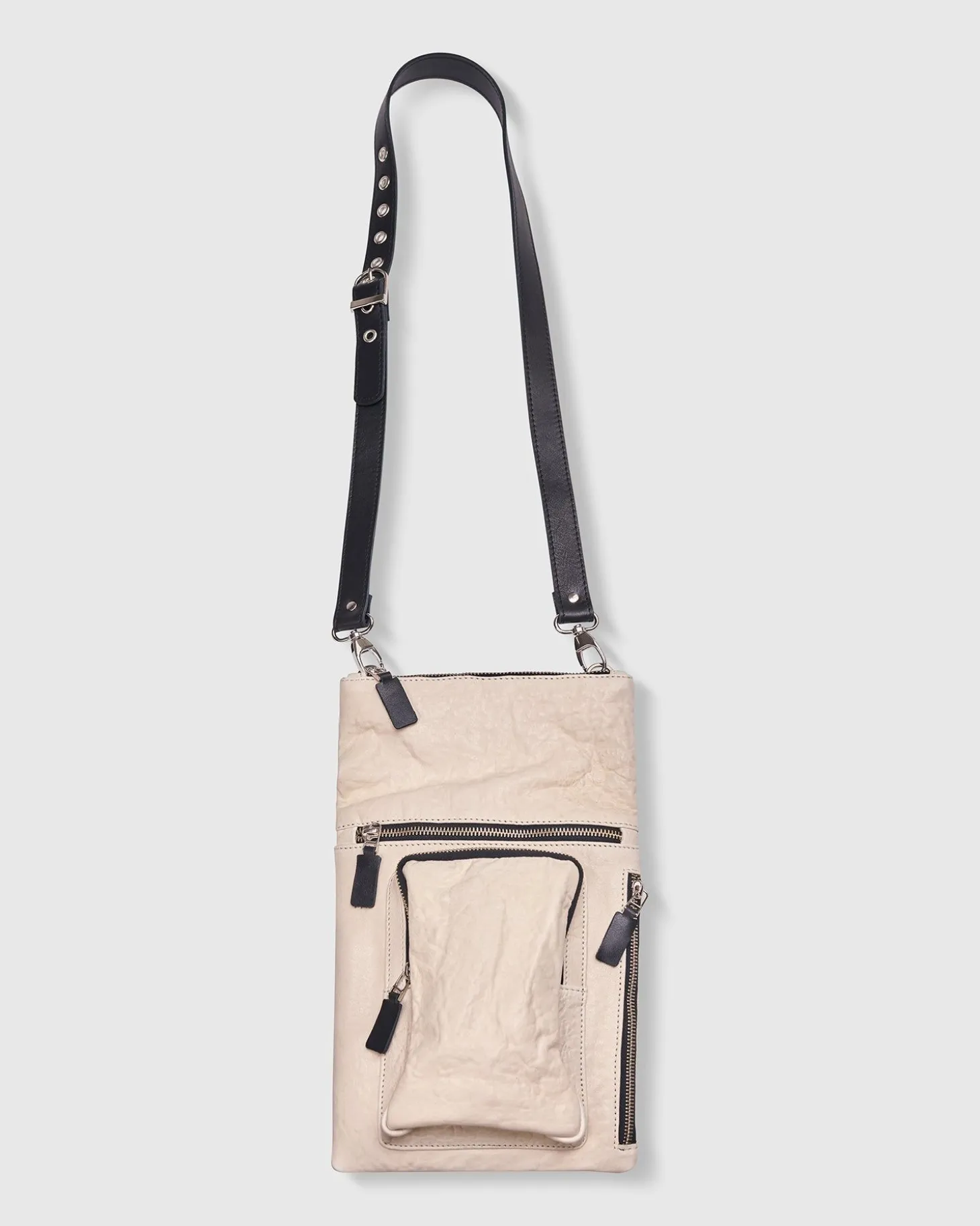 Flat Stash Pouch Bag, Ivory