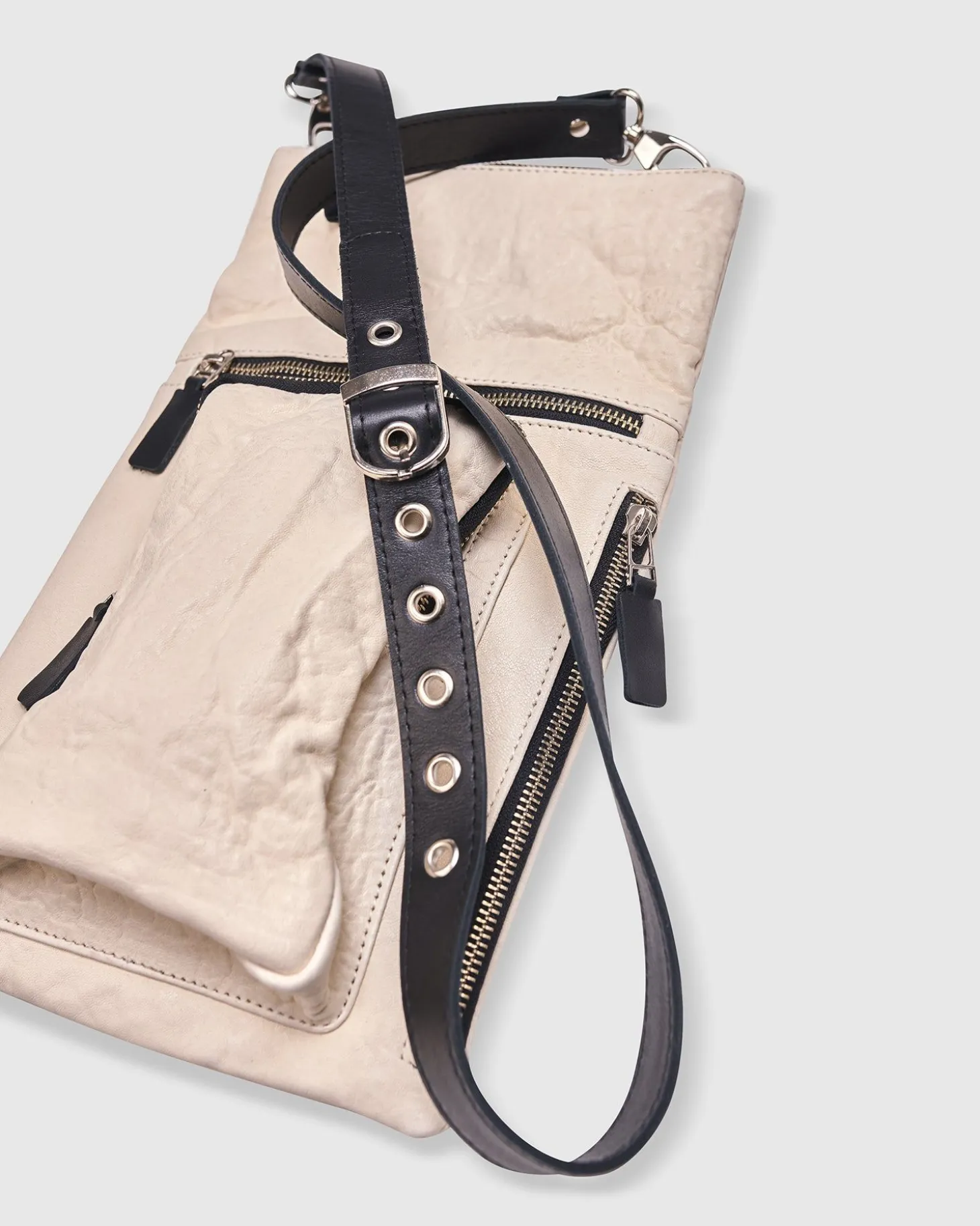 Flat Stash Pouch Bag, Ivory