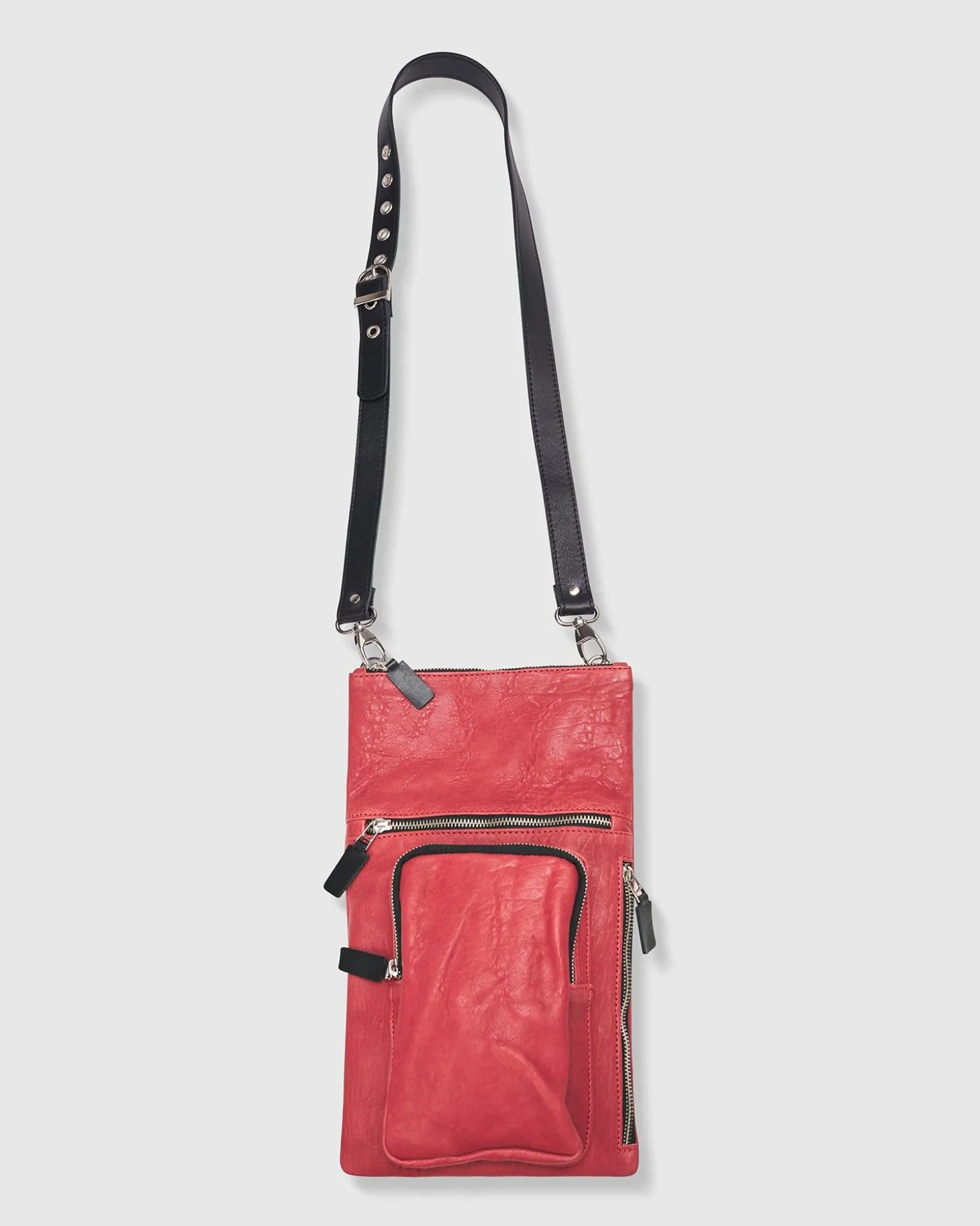 Flat Stash Pouch Bag, Vermillion