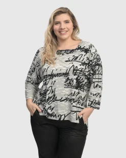 Flirty Cutaway Boxy Top, Script