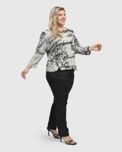 Flirty Cutaway Boxy Top, Script