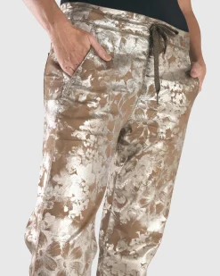 Floral Iconic Stretch Jeans, Coffee