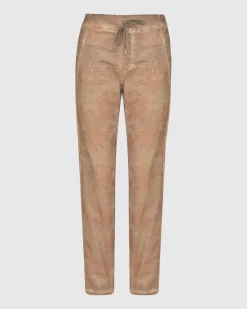 Floral Iconic Stretch Jeans, Gold Wash