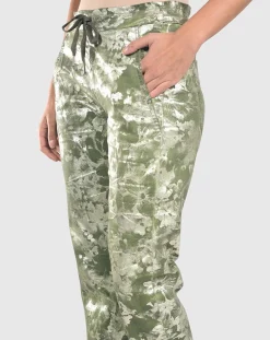 Floral Iconic Stretch Jeans, Olive