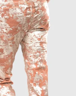 Floral Iconic Stretch Jeans, Rust