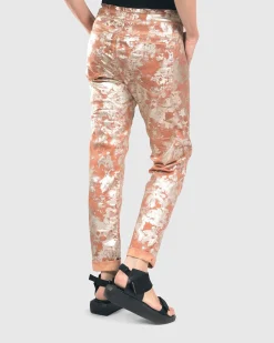 Floral Iconic Stretch Jeans, Rust