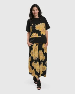 Flower Girl Boxy Top, Gold