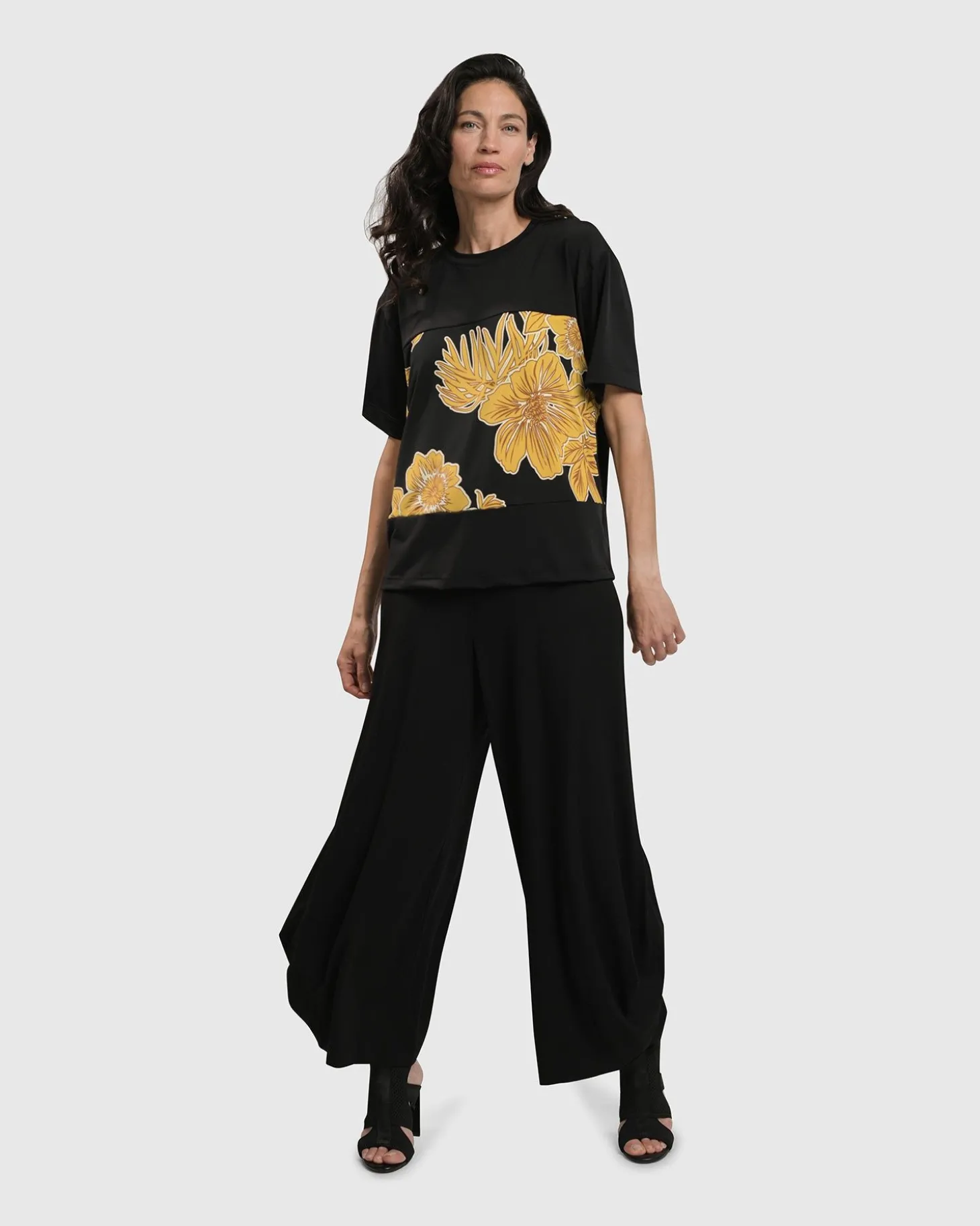 Flower Girl Boxy Top, Gold