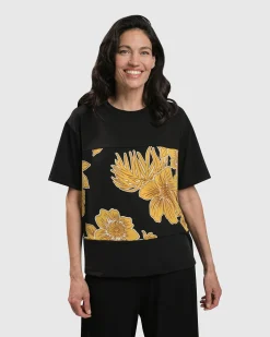Flower Girl Boxy Top, Gold