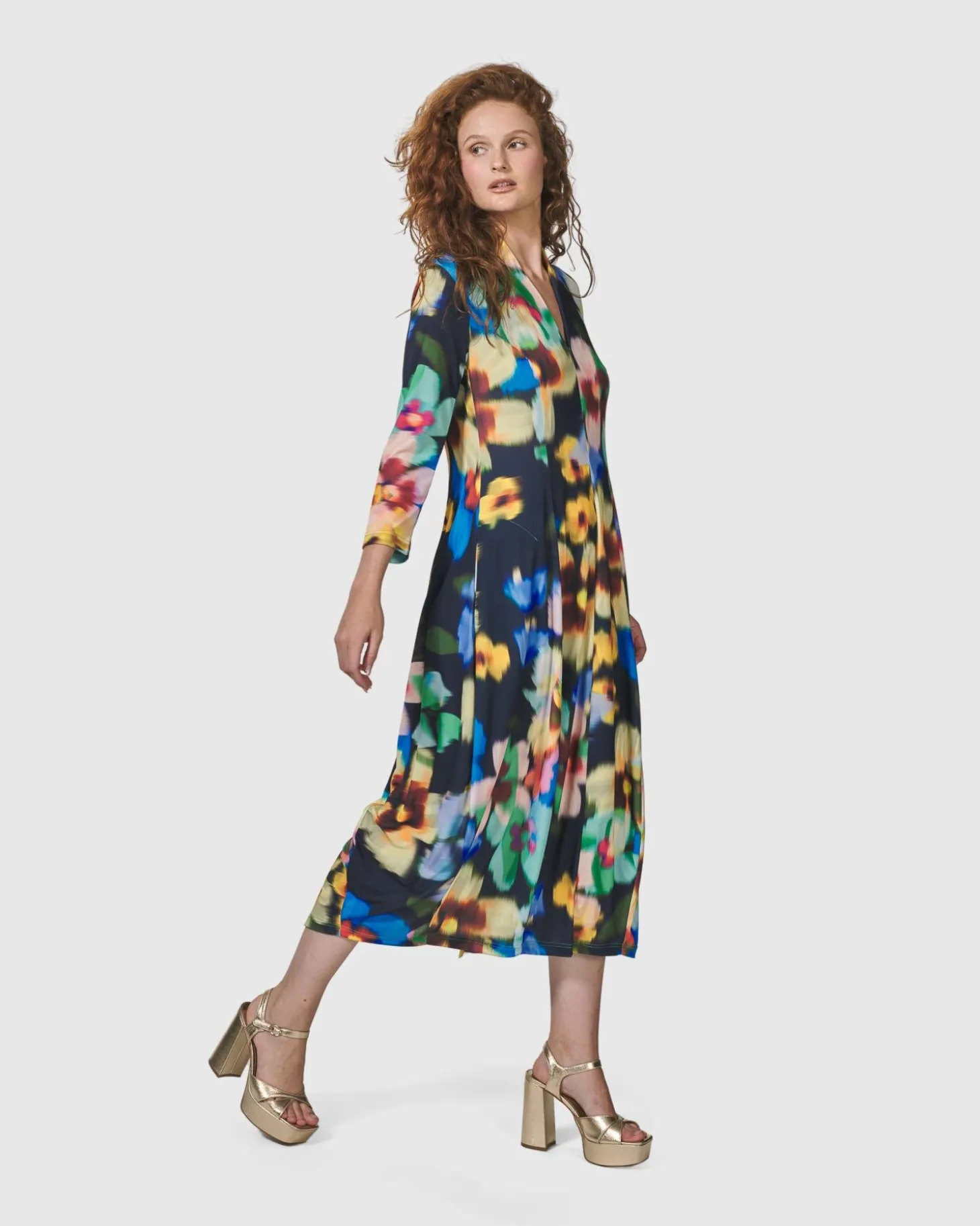 Forget-Me-Not Cocoon Dress, Garden