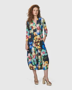 Forget-Me-Not Cocoon Dress, Garden