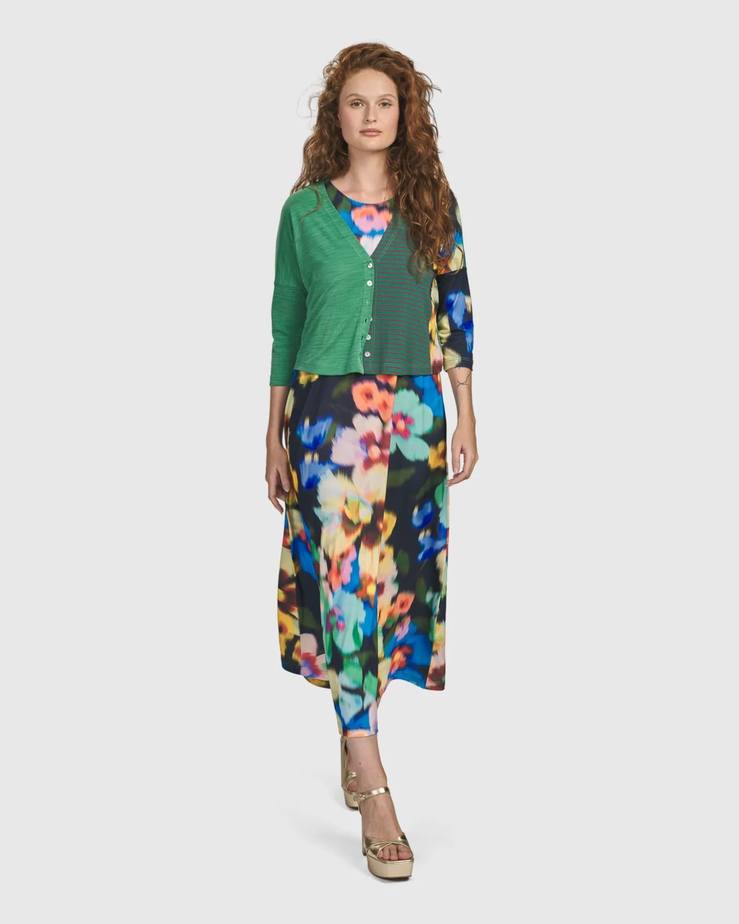 Forget-Me-Not Cropped Cardigan, Garden
