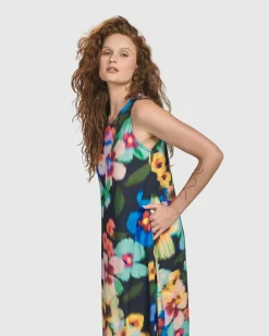 Forget-Me-Not Sleeveless Maxi Dress, Garden