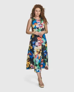 Forget-Me-Not Sleeveless Maxi Dress, Garden