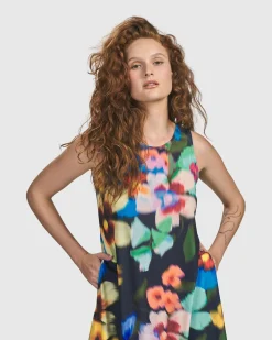 Forget-Me-Not Sleeveless Maxi Dress, Garden