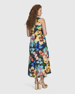 Forget-Me-Not Sleeveless Maxi Dress, Garden