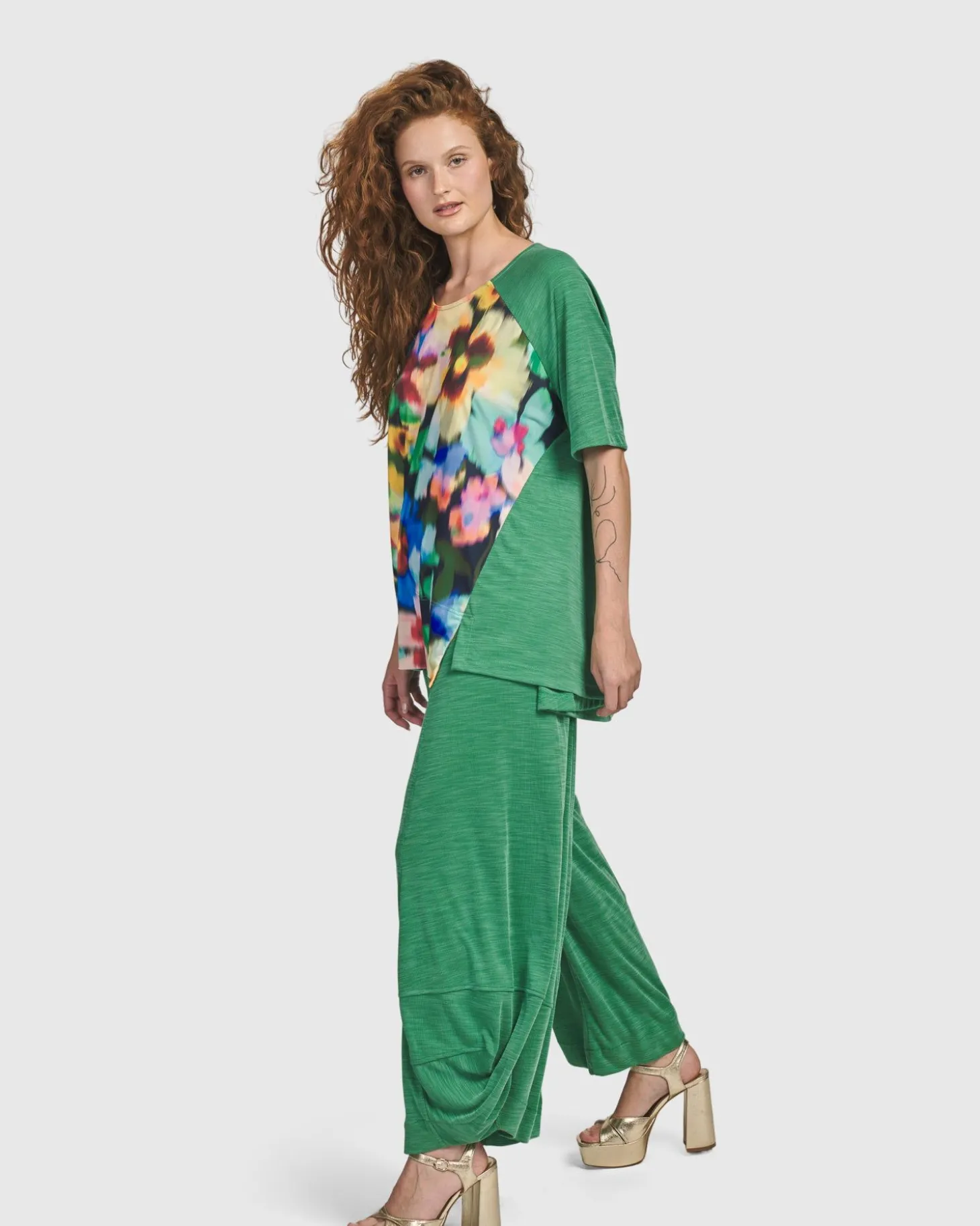 Forget-Me-Not Trapeze Top, Garden