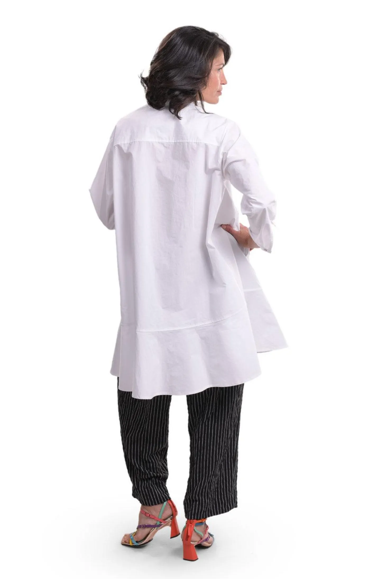 Freedom Flounce Tunic Shirt, White