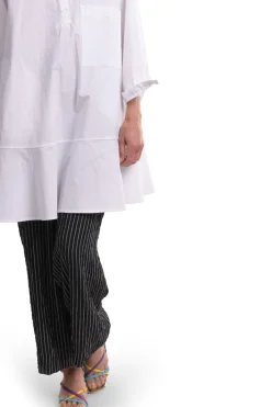 Freedom Flounce Tunic Shirt, White