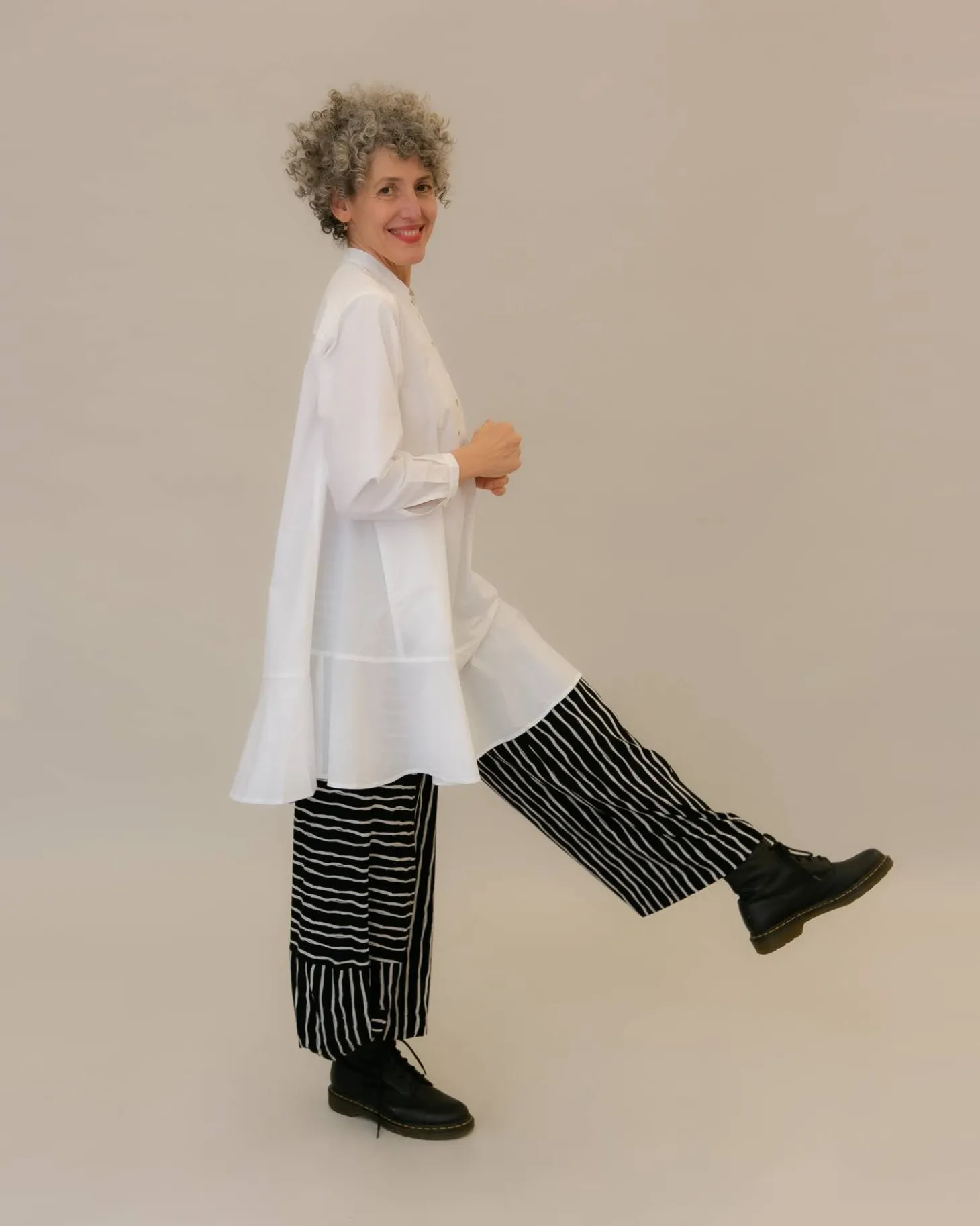 Freedom Flounce Tunic Shirt, White