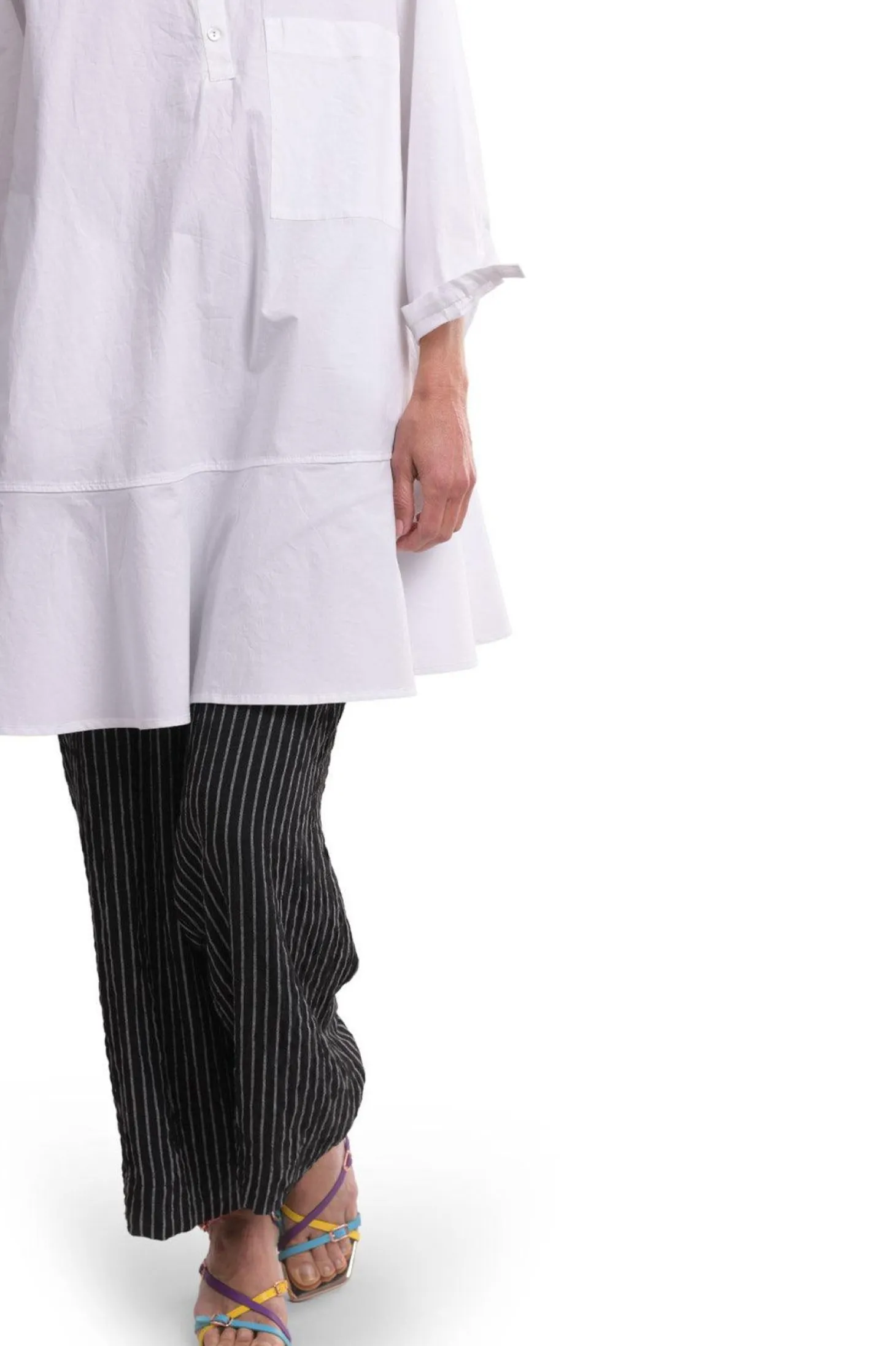 Freedom Flounce Tunic Shirt, White