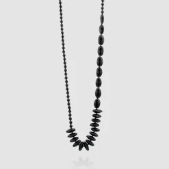 Fuji Bead Necklace, Black