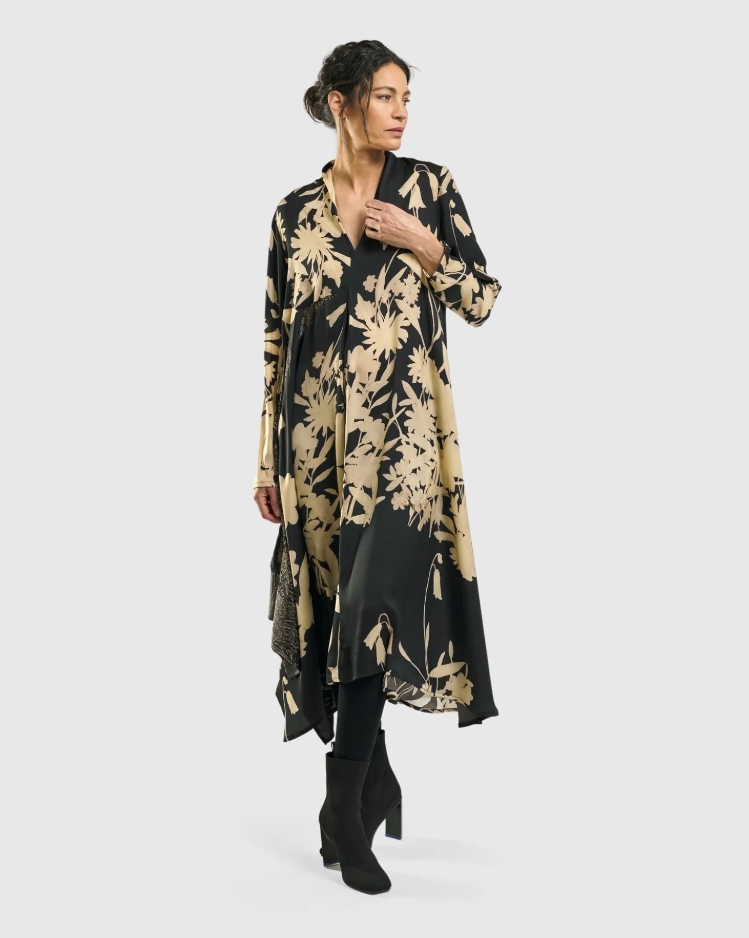 Gaia A-Line Trapeze Dress, Floral